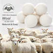 Budieggs Wool Dryer Balls Organic XL 6-Pack, 100% New Zealand Wool Chemical Free Fabric Softener for 1000+ Loads, Baby Safe & Hypoallergenic, Fabrics Soft and Fluffy Naturally 🍁 All In One Marketplace Canada