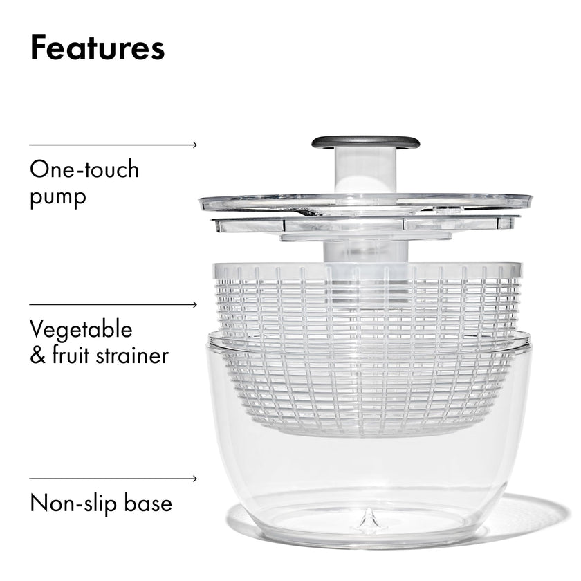 OXO Good Grips Good Grips Salad Spinner, 10.25-Inch Clear 🍁 All In One Marketplace Canada