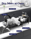 Kitsure Large Dish Drying Rack - Extendable Stainless Steel, Anti-Rust Kitchen Counter Rack with Cutlery & Cup Holders, 67.8 x 32.8 x 15.0cm, Black 🍁 All In One Marketplace Canada