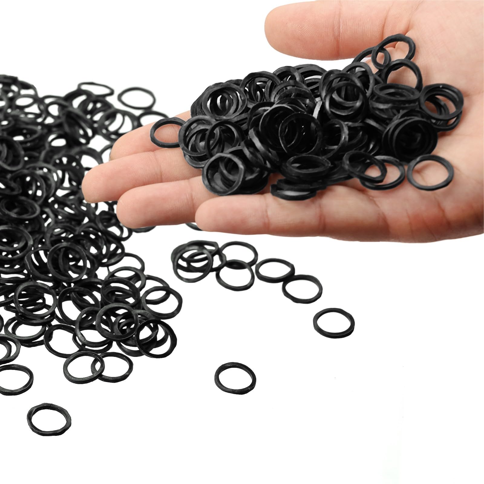 Mini Rubber Bands, 1000 Pcs Small Hair Elastics, Elastic Hair Ties for Making Hairstyle, Black 🍁 All In One Marketplace Canada