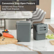 EKO Puro Mini Wall-Mounted Trash Can with Lid, Indoor Food Waste Compost Bucket, 0.79 Gal / 3L Small Hanging Trash Can for Kitchen (Grey) 🍁 All In One Marketplace Canada