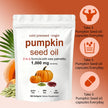 KITABIO Pumpkin Seed Oil Capsules | Pumpkin Seed Oil with Saw Palmetto - Cold-Pressed | Easy-to-Swallow Softgels – Resealable Package | Non-GMO - 180 Pc/1 Bag (Z-1) 🍁 All In One Marketplace Canada