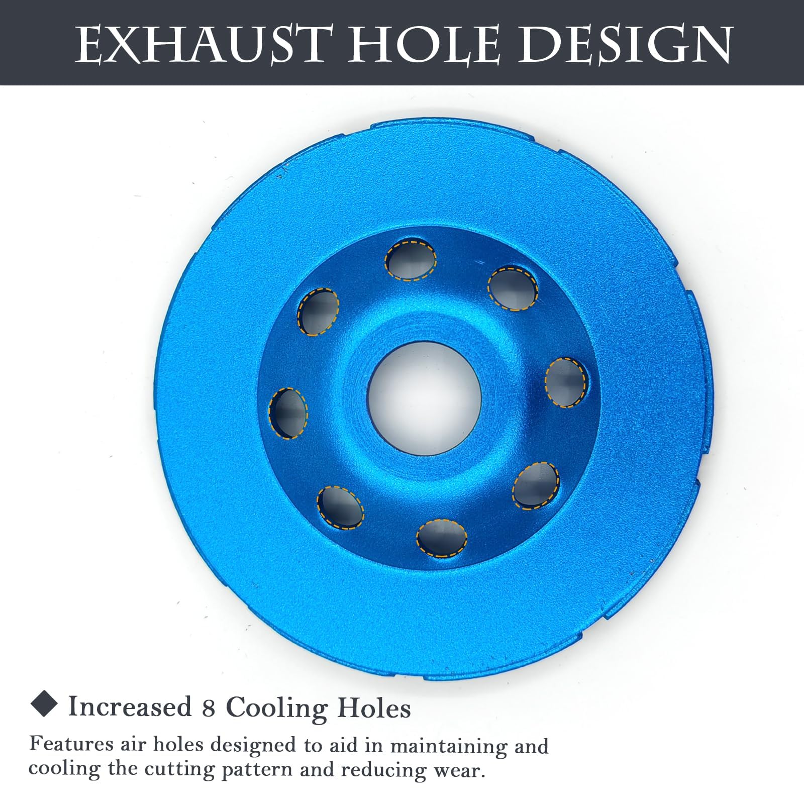 SWIGRANCE 2Pcs Diamond Concrete Grinding Cup Wheels 115mm 4-1/2