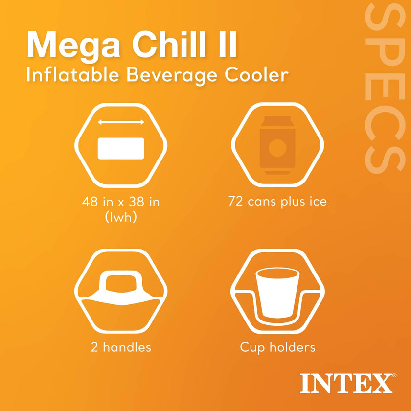 Intex 58821EP Inflatable Mega Chill II 72 Can Beverage Cooler Float with Lid 🍁 All In One Marketplace Canada
