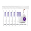 simplehuman Code K 100 Count, Dispenser Pack Custom Fit Liners, Drawstring Trash Bags, 35-45L / 9-12 Gallons, White 🍁 All In One Marketplace Canada