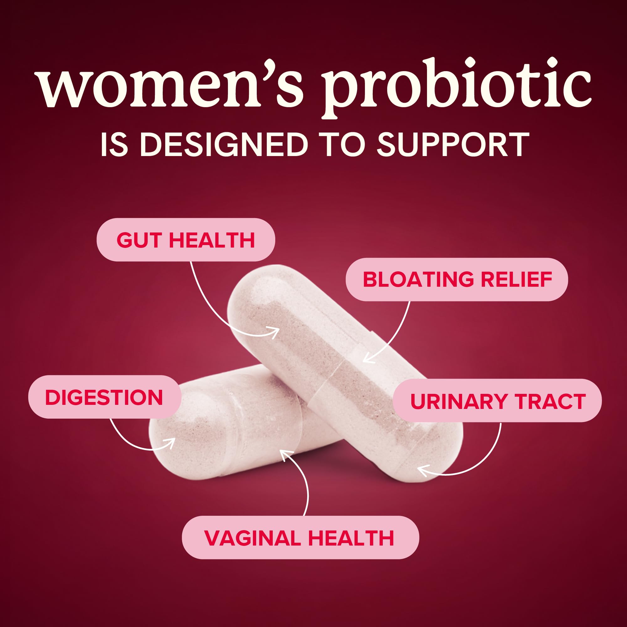 Womens Probiotic with Cranberry | 50 Billion CFU for Gut Health, Bloating Relief & Digestive Support | With Cranberry for Vaginal Health | Gut Health Supplements for Women | Made in Canada | 60 Ct. 🍁 All In One Marketplace Canada
