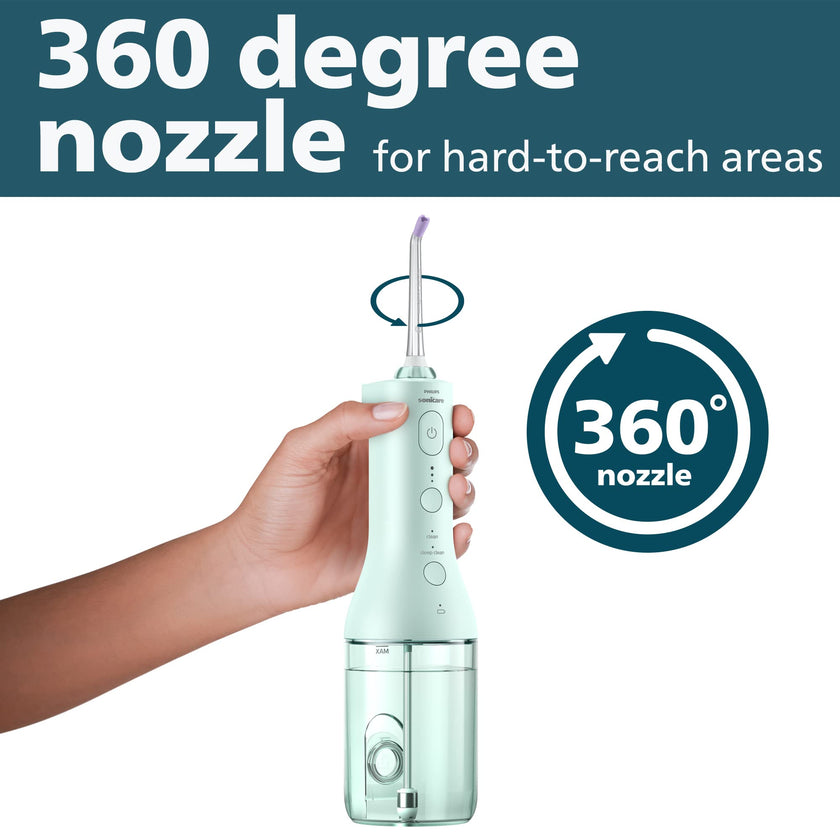Philips Sonicare Power Flosser 3000 Cordless, Oral Irrigator Quad Stream technology and whisper quiet, Mint, HX3826/24 🍁 All In One Marketplace Canada