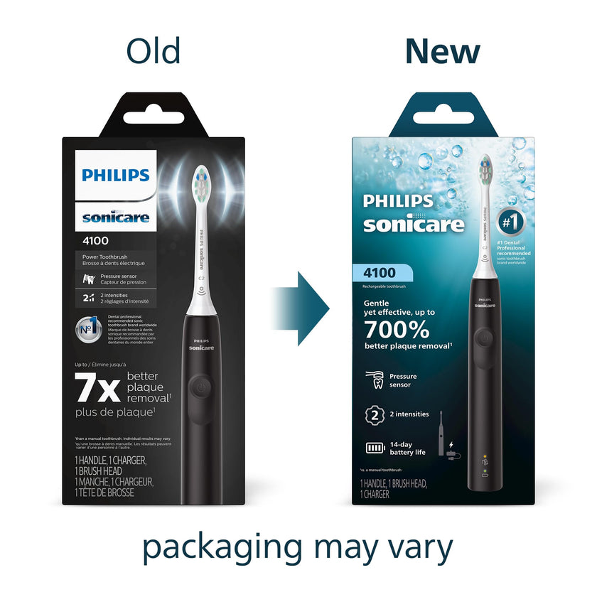 Philips Sonicare 4100 Power Toothbrush, Rechargeable Electric Toothbrush with Pressure Sensor, Black HX3681/24 🍁 All In One Marketplace Canada