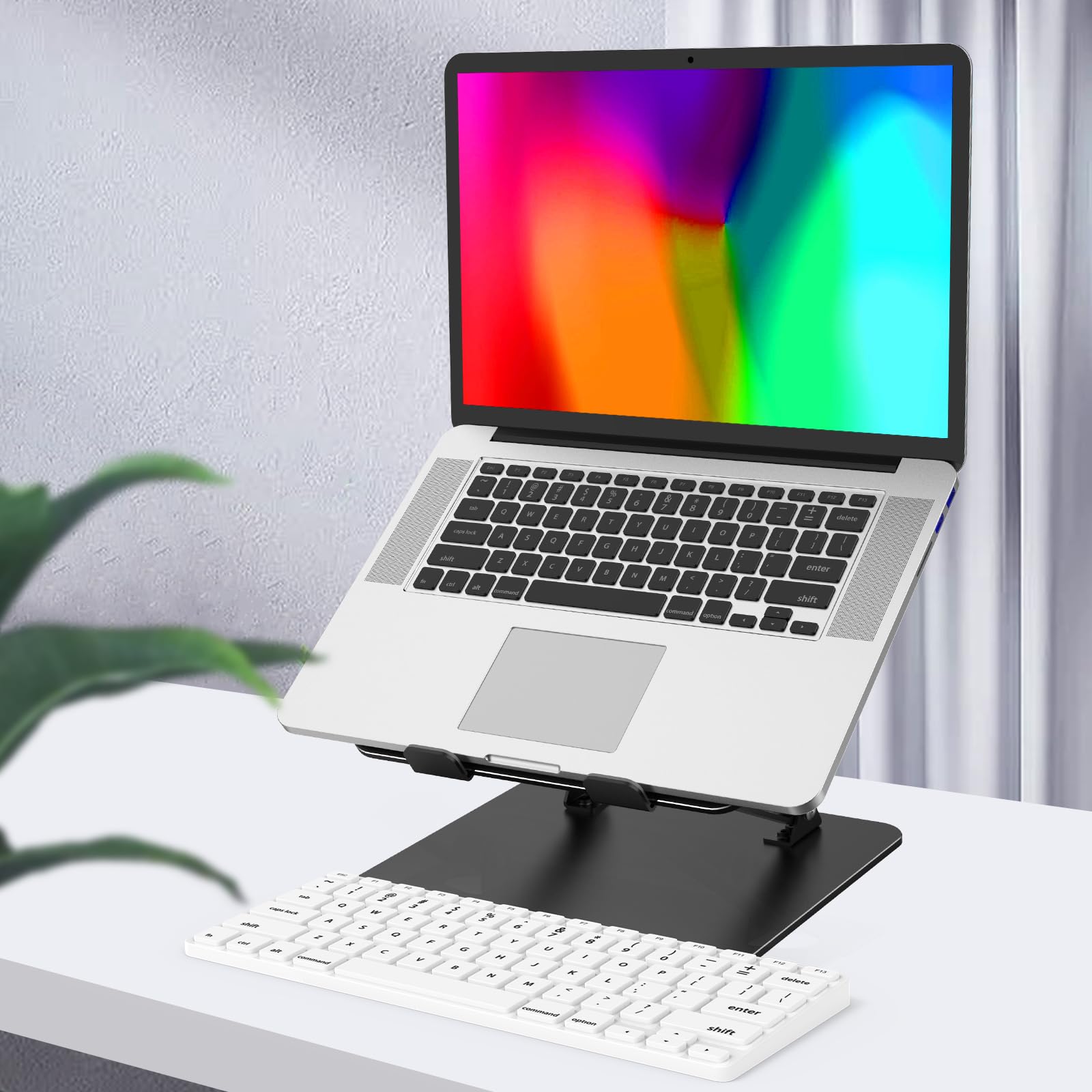 Gogoonike Adjustable Laptop Stand for Desk, Metal Foldable Laptop Riser, Portable Laptop Holder, Ventilated Cooling Computer Notebook Stand Compatible with 10-15.6” Laptops 🍁 All In One Marketplace Canada