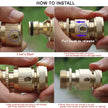 Garden Hose Quick Connectors, Solid Brass 3/4 inch GHT Thread Easy Connect Fittings No-Leak Water Hose Male Female Value Pack (5 Set) with 10pcs Extra Rubber 🍁 All In One Marketplace Canada