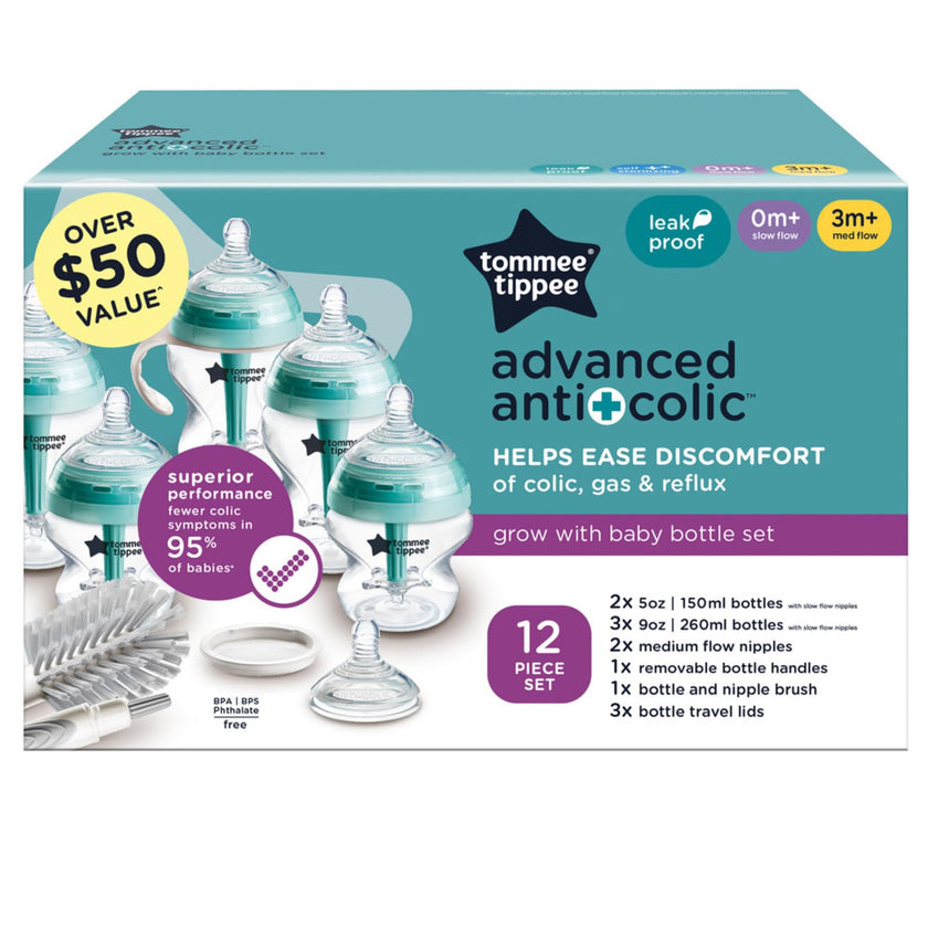 Tommee Tippee Advanced Anti-Colic Baby Bottle Set, Newborn 0m+ 🍁 All In One Marketplace Canada