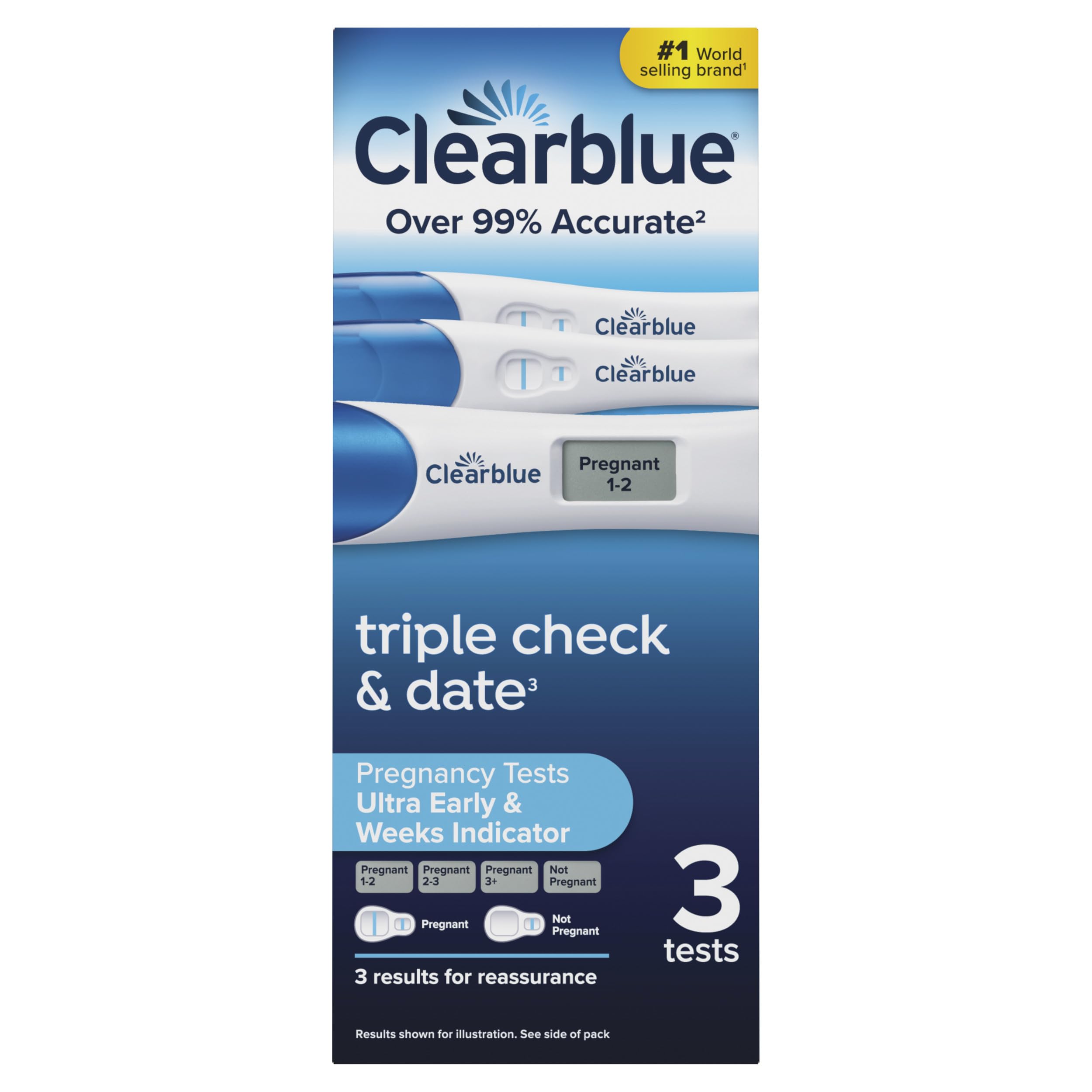 Clearblue Pregnancy Test Triple Check & Date Combo Pack, 3 Tests (1 Digital, 2 Visual) 🍁 All In One Marketplace Canada