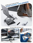 Lamicall Adjustable Laptop Stand, Portable Laptop Riser, Aluminum Laptop Stand for Desk Foldable, Ergonomic Computer Notebook Stand Holder Gift for MacBook Air Pro, More 10-17.3