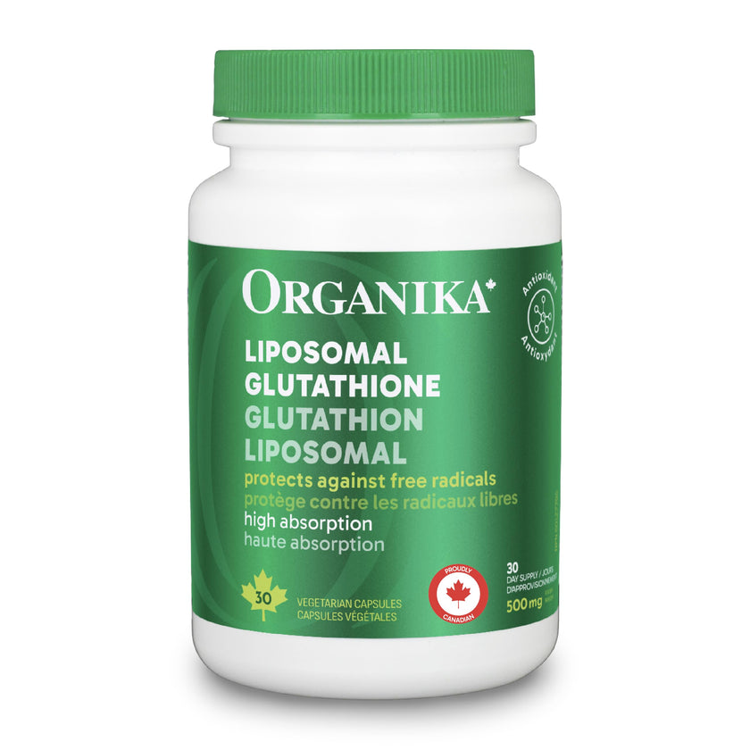Organika Canadian-Made Liposomal L-Glutathione 500 mg- Supperior Absorption, Potent Antioxidant, Immunity Support, Helps Tissue Repair, Detox - 30vcaps, 30 Day Supply 🍁 All In One Marketplace Canada