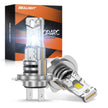 SEALIGHT H7 LED Headlight Bulbs, 60000LM 1000% Super Brighter, 1:1 Mini Size H7 LED Bulbs, 6500K Cool White with Fan, Halogen Replacement, Plug and Play, Pack of 2 🍁 All In One Marketplace Canada