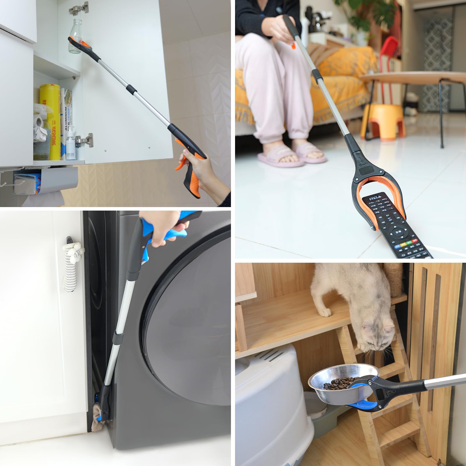 REWKCY 32in/83cm Grabber Reacher Tool 2-Pack, Foldable Reacher Grabber with 360° Rotating Jaw & Magnet, Heavy Duty Pick Up Stick for Seniors 🍁 All In One Marketplace Canada