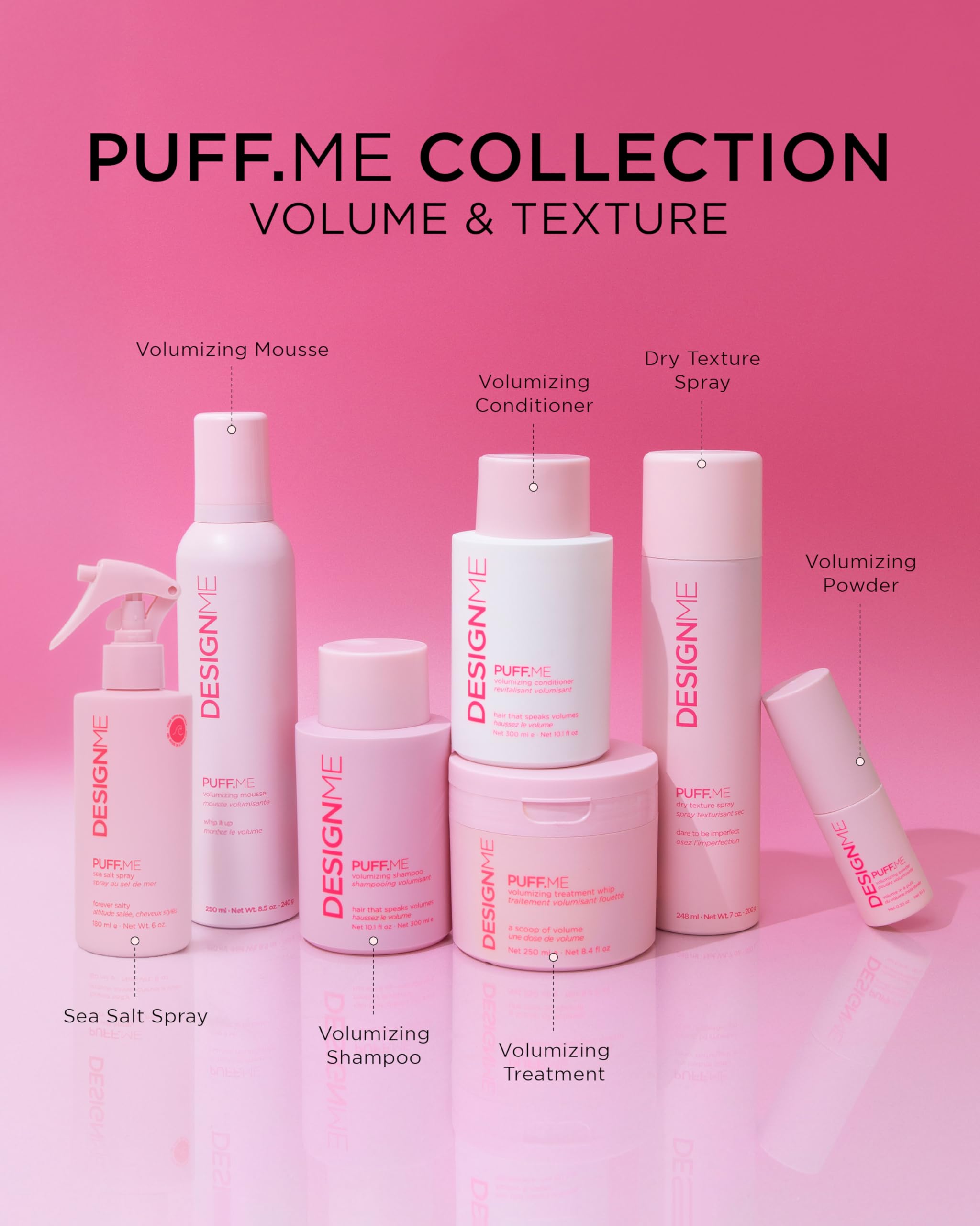 DESIGNME PUFF.ME Sea Salt Spray | Sea Salt Texture Spray for Beach Waves, Volume & Tousled Texture | Soft Hold, Lightweight Hydration & Non-Drying Sea Salt Hair Spray for Women 🍁 All In One Marketplace Canada