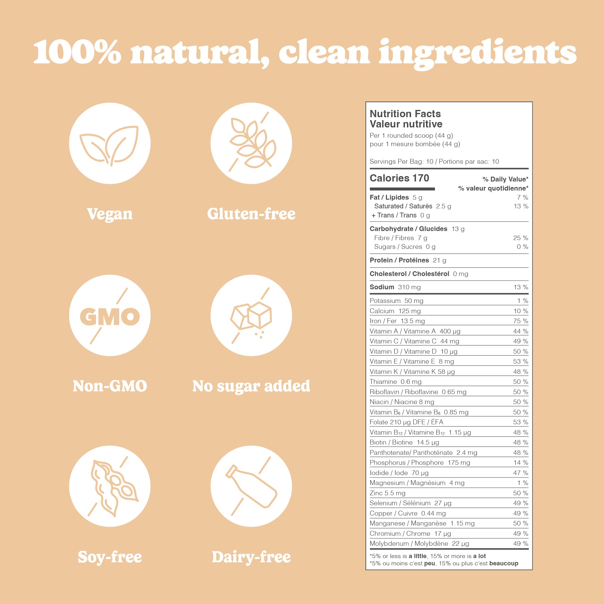 Good Protein Vegan Plant-based Protein Powder 100% Natural, Non-GMO, Dairy-free, Gluten-free, Soy-free, No Added Sugar and Nothing Artificial. Chai Latte All-in-One Shake 440 grams 🍁 All In One Marketplace Canada