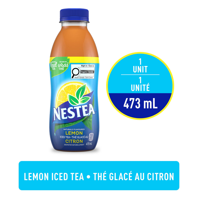 Nestea Naturally Flavoured, Lemon Iced Tea, 473mL, 12 Count 🍁 All In One Marketplace Canada
