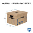 Bankers Box SmoothMove Moving Boxes with No-Tape Assembly, Lift -Off Lids And Easy-Carry Handles, 10