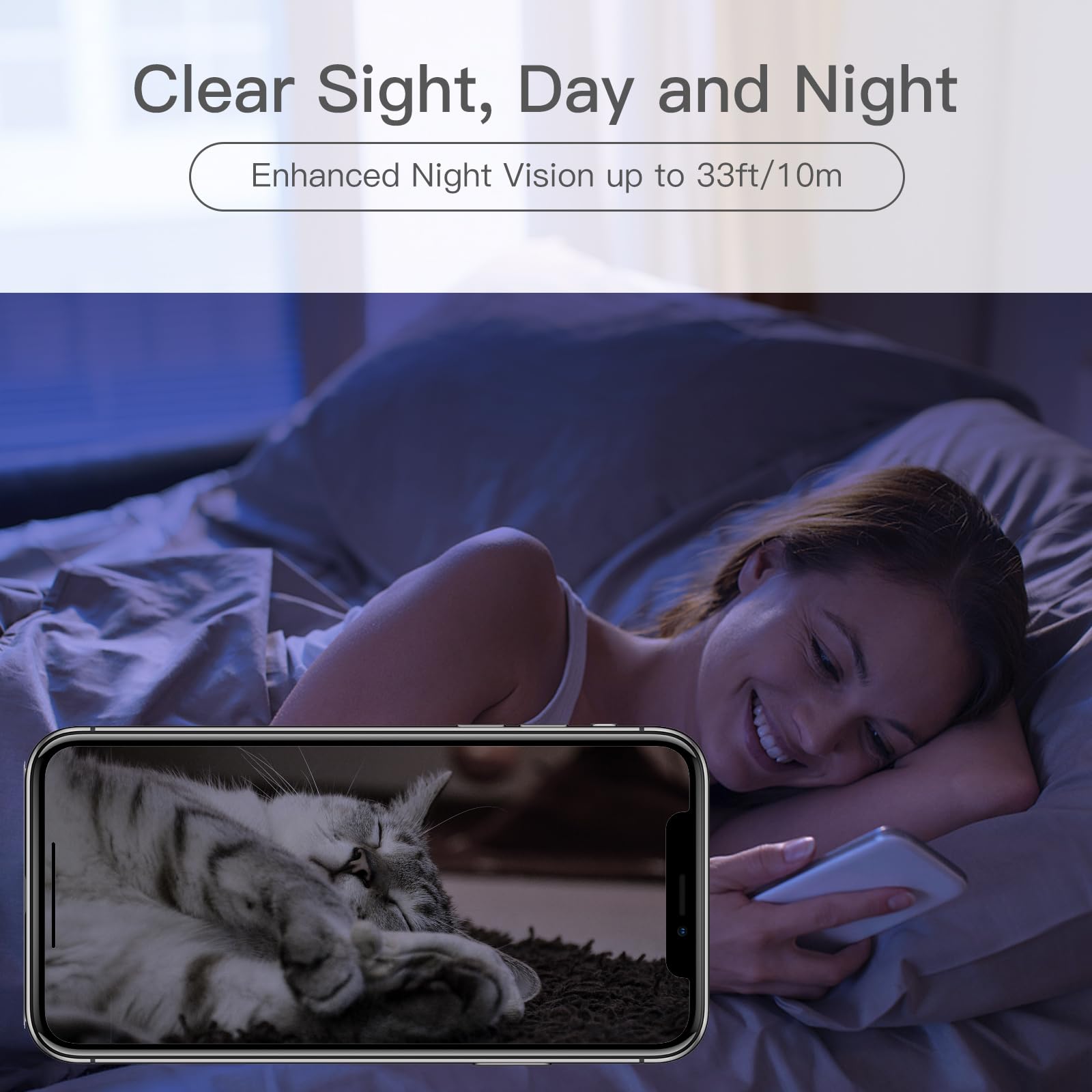 360° View 2K Pet Camera with Phone App 2 Pack, Indoor Security Camera, Baby Monitor, Motion Tracking, Pan/Tilt, Night Vision, Two-Way Audio, Works with Alexa, 2.4G WiFi Only (P2T 2PC) 🍁 All In One Marketplace Canada