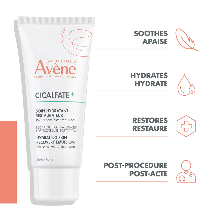 Eau Thermale Avene Cicalfate+ Hydrating Skin Recovery Emulsion, Superficial Dermatological Post-Procedure Skin Restore Emulsion Moisturizer, 40 ml 🍁 All In One Marketplace Canada