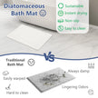 Ceecysaa 60 x 39cm Stone Bath Mat, Diatomaceous Earth Quick Dry Non Slip, White 🍁 All In One Marketplace Canada