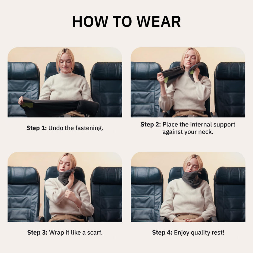 trtl Travel Pillow - Airplane Pillow for Neck and Shoulder Support - Soft, Lightweight, Machine-Washable Travel Pillows for Airplanes - Black 🍁 All In One Marketplace Canada