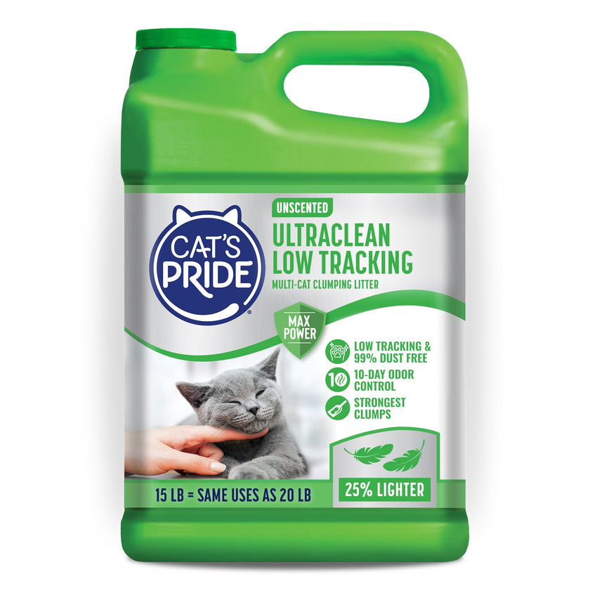 Cat's Pride Max Power: UltraClean Low Tracking Multi-Cat Clumping Litter - Keeps Paws & Home Clean - Up to 10 Days of Powerful Odor Control - 99% Dust Free - Unscented, 15 Pounds 🍁 All In One Marketplace Canada