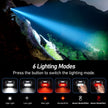 Blukar Headlamp Rechargeable, 2000L Super Bright LED Head Lamp Headlight with Red Warning Lights and 6 Modes, Motion Sensor Control, IPX5 Waterproof, Lightweight Flashlight for Running, Hiking etc. 🍁 All In One Marketplace Canada