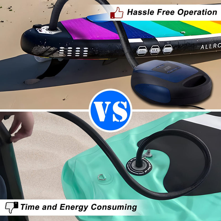 Paddle Board Pump, SUP Electric Air Pump, Portable 20 PSI Air Compressor, Auto-Off Inflation & Deflation Function with 12V DC Car Cigarette Lighter for Paddle Board,Inflatable Sups, Kayaks and Boats 🍁 All In One Marketplace Canada