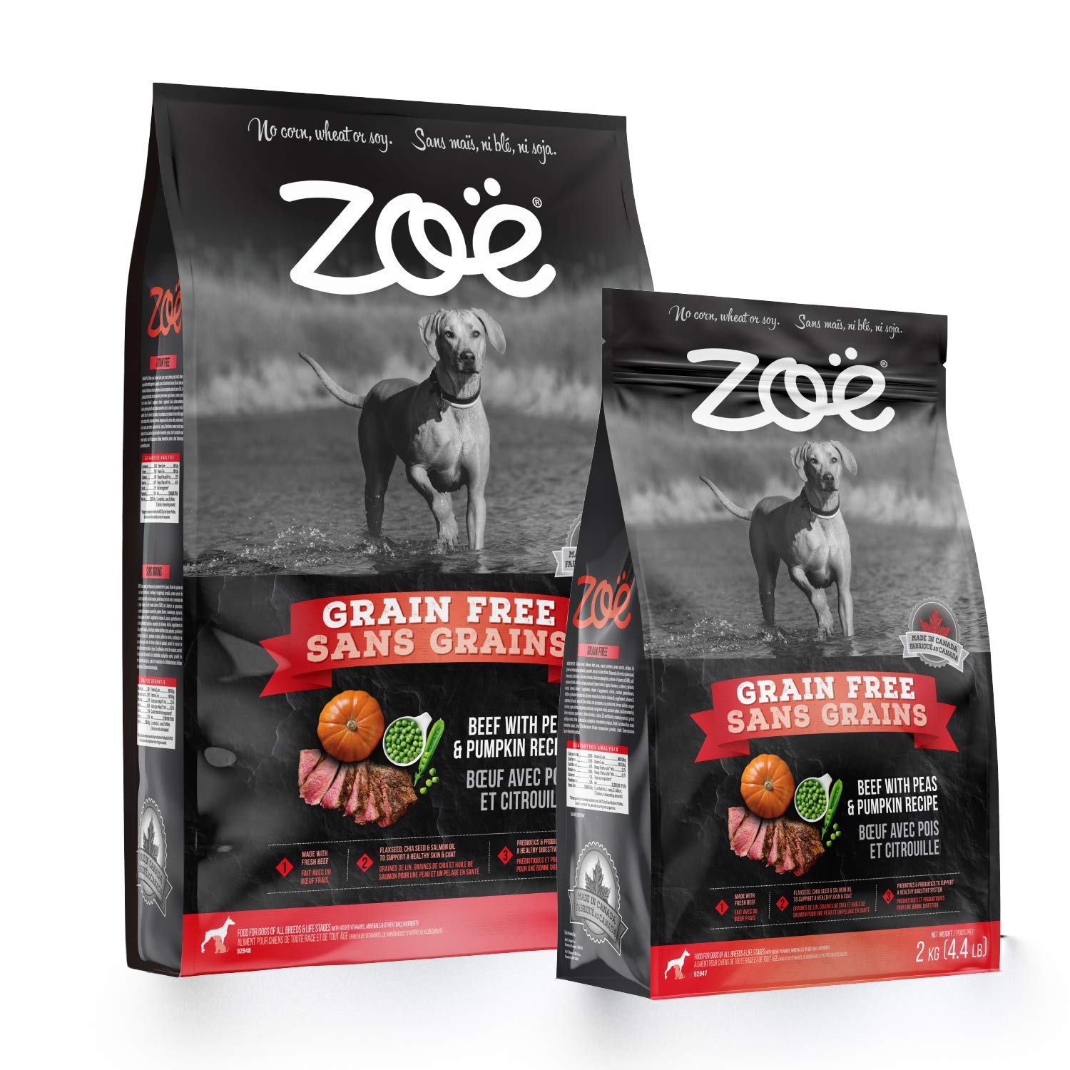 Zoe Grain Free Dog Food, All Breeds, Beef with Peas & Pumpkin, 5 kg 🍁 All In One Marketplace Canada