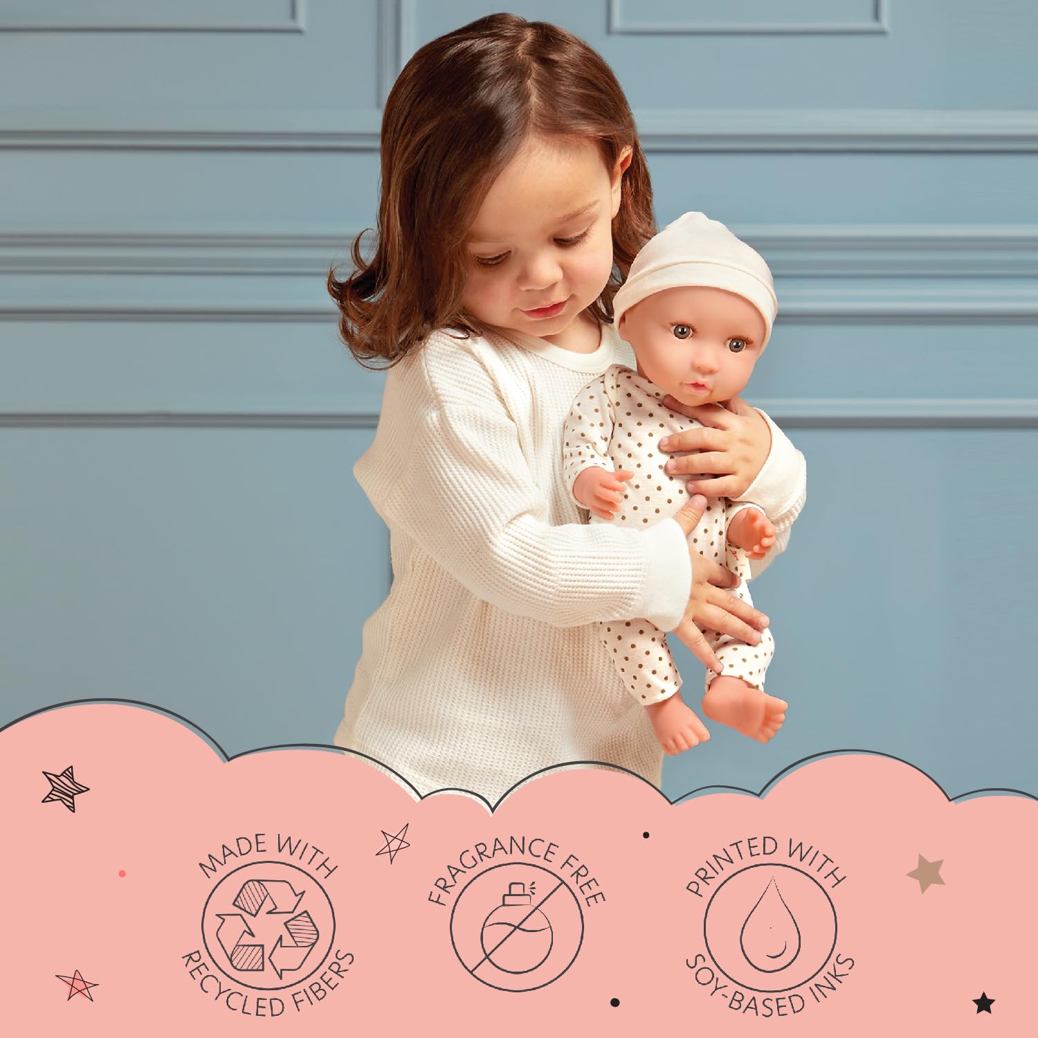 LullaBaby Baby Doll Stroller, Foldable Star-Print Toy Stroller, Accessory 🍁 All In One Marketplace Canada
