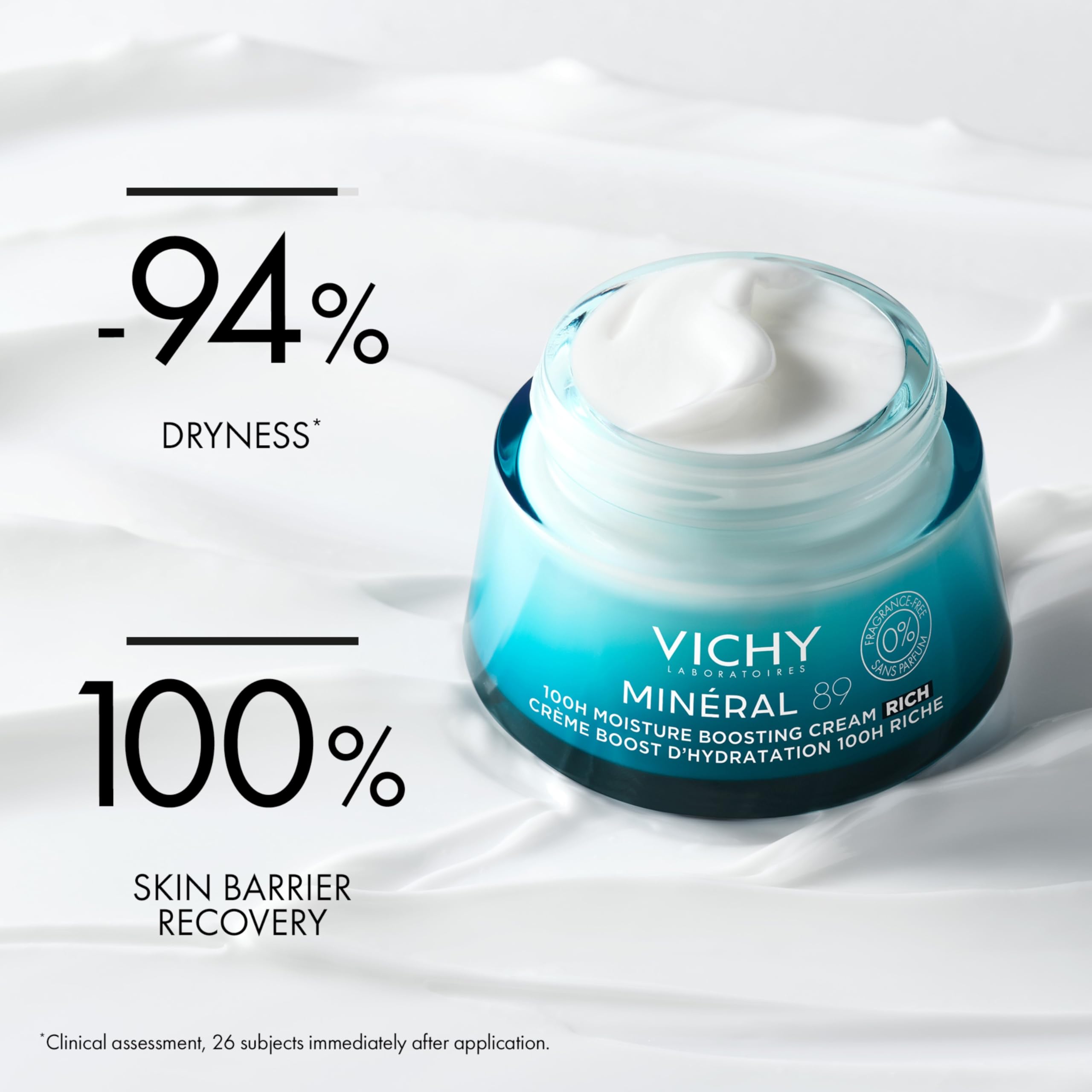 Vichy Minéral 89 face Moisturizer, 100H Moisture Boosting Fragrance Free Rich Cream with Hyaluronic Acid, Niacinamide, Vitamin E & Squalane, for Dry-Very Dry Skin, Recommended by Dermatologists, 50ml 🍁 All In One Marketplace Canada