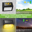 Solar Lights for Steps Decks Pathway Yard Stairs Fences, LED lamp, Rainproof, Black Metal case, 6 Pack 🍁 All In One Marketplace Canada