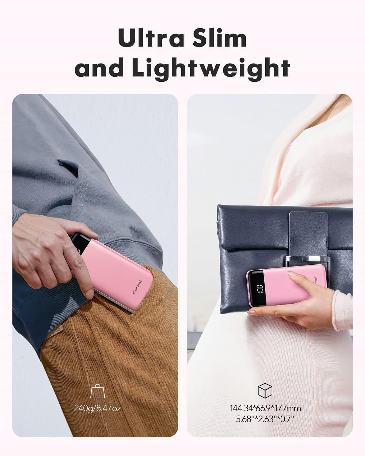 Charmast Portable Charger with Built in Cables, Power Bank with Cords Wires, Slim 10000mAh Travel Battery Pack 6 Outputs 3 Inputs 3A Fast Charging for Samsung Google Pixel LG Moto iPhone iPad 🍁 All In One Marketplace Canada
