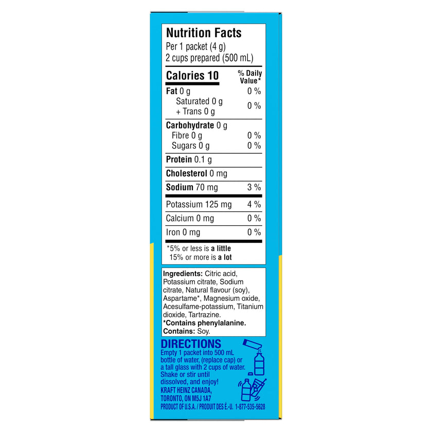 mio Lemonade Powdered Drink Mix, 8 ct. Case 🍁 All In One Marketplace Canada
