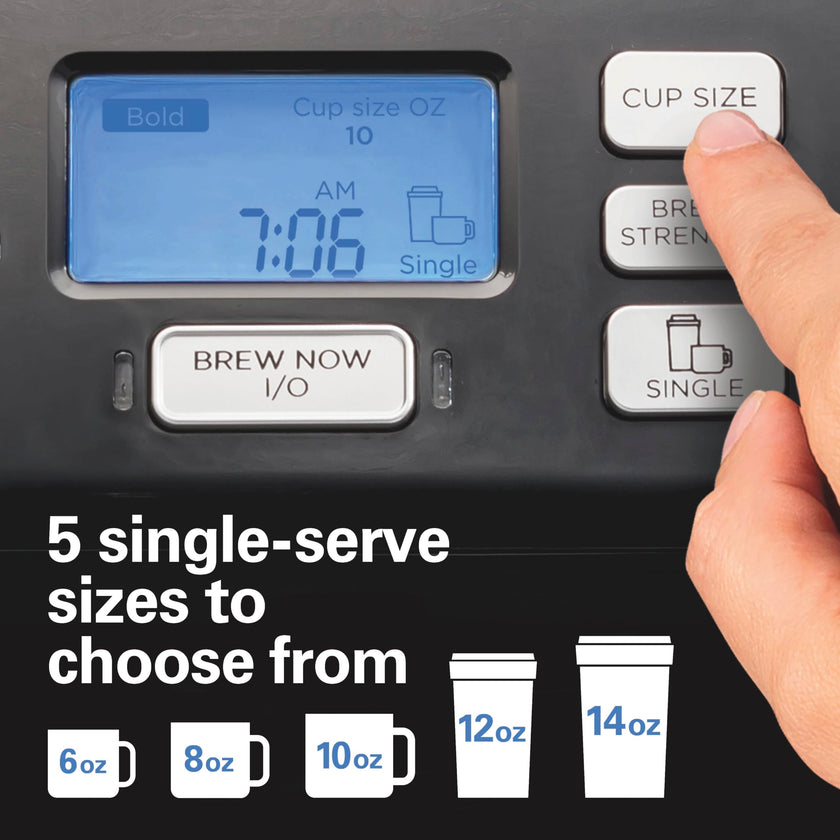 Hamilton Beach FlexBrew Trio 3-Way Coffee Maker, Single Serve & 12 Cup Drip Coffee Maker, Pod & Ground Coffee Compatible, Fast Brewing, Programmable, 56 oz Reservoir, Black (49902C) 🍁 All In One Marketplace Canada