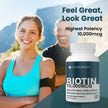 Nutrawave Extra Strength Biotin 10000mcg – Biotin for Hair Growth, Lush Hair, Glowing Skin & Strong Nails, Ideal for Women & Men, Non-GMO, Vegan, Gluten-Free. 120 Capsules 🍁 All In One Marketplace Canada