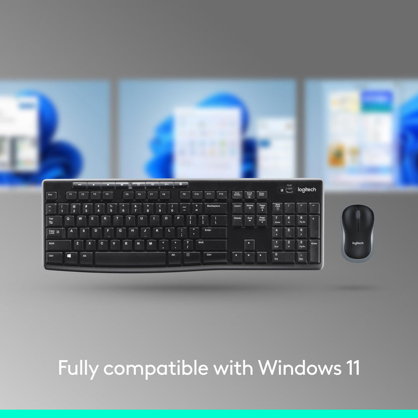 Logitech MK270 Wireless Keyboard and Mouse Combo for Windows, 2.4 GHz Wireless, Compact Mouse, 8 Multimedia and Shortcut Keys, 2-Year Battery Life, for PC, Laptop - Rose 🍁 All In One Marketplace Canada