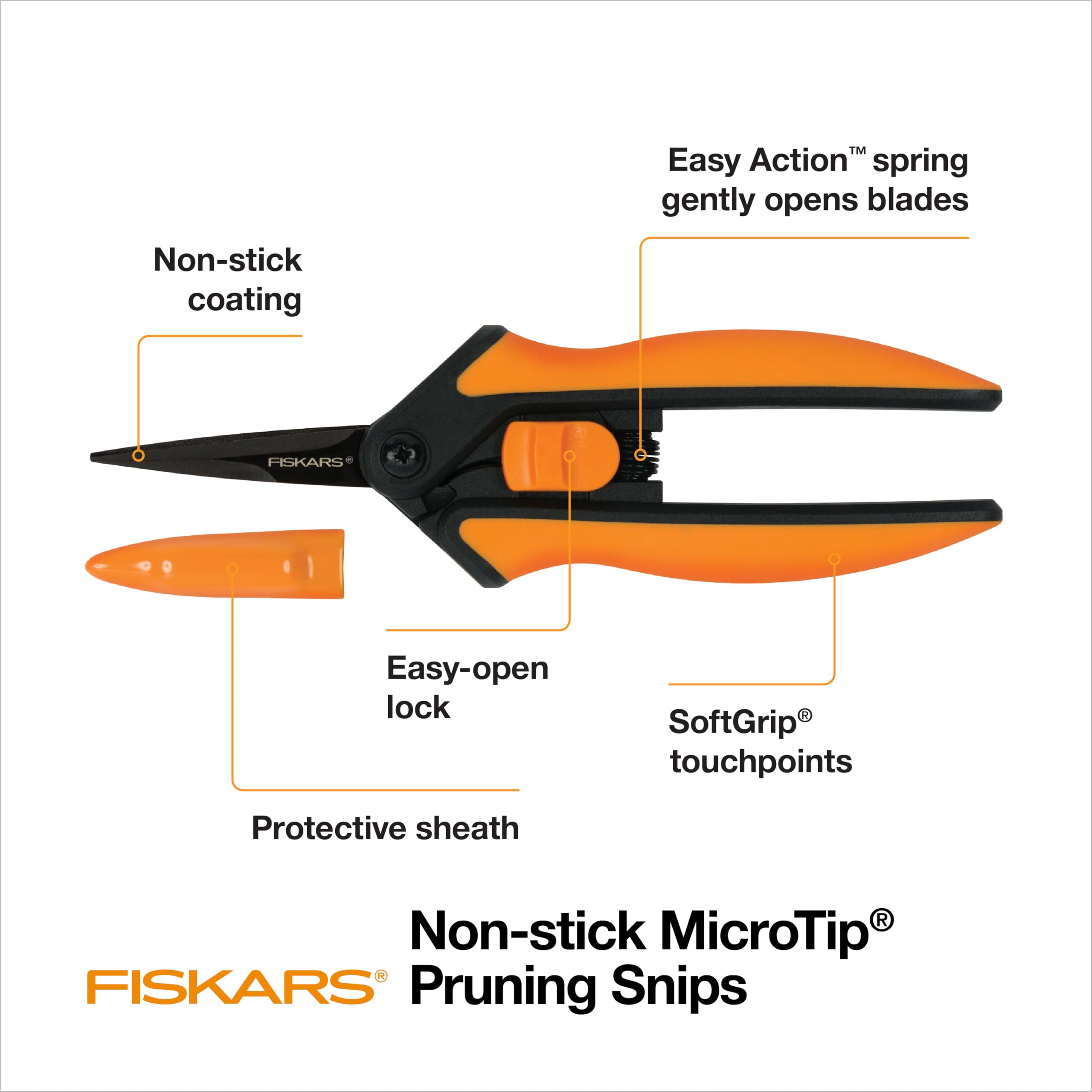 Fiskars Non-Stick Softgrip Micro-Tip Pruning Snip 🍁 All In One Marketplace Canada