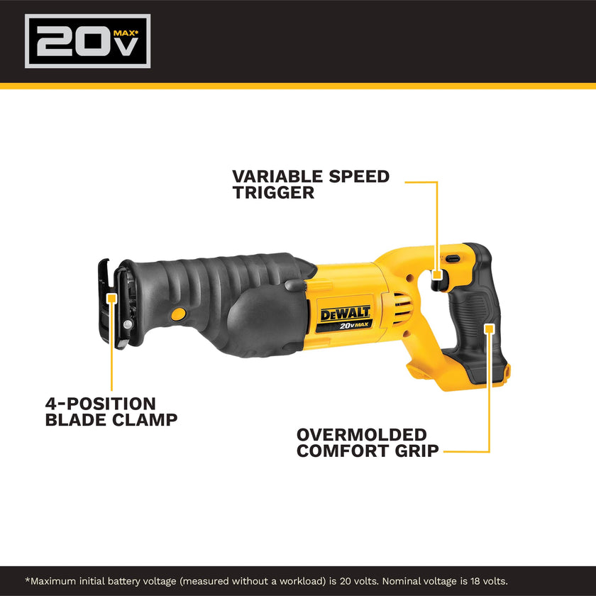 DEWALT 20V MAX* Reciprocating Saw, Tool Only (DCS380B) 🍁 All In One Marketplace Canada