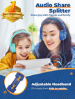 iClever 2Pack Kids Headphones with Sharing Splitter - 85dBA Safe Volume Limited - HS22 Wired Headphones for Kids Teens, Tangle-Free 3.5mm Jack Foldable Stereo Headphone for School/Tablet/Travel 🍁 All In One Marketplace Canada
