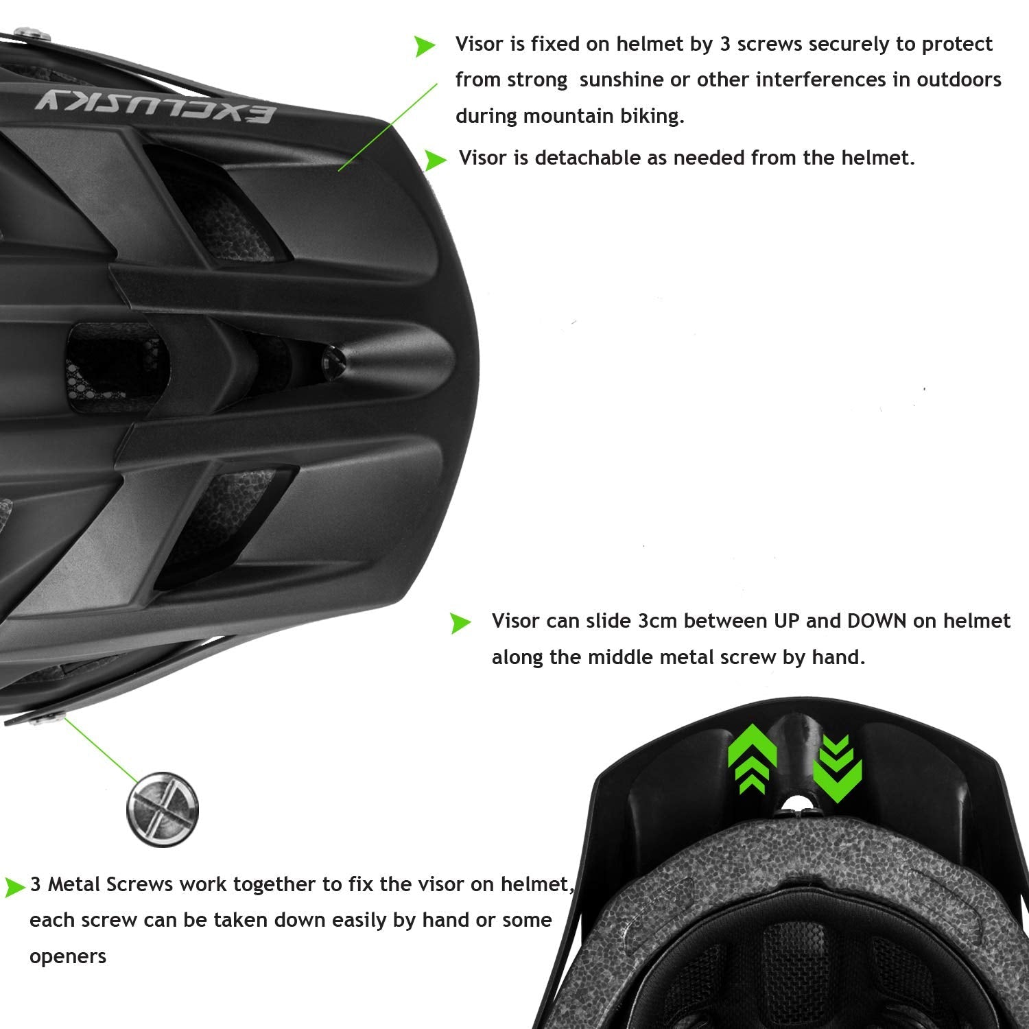 Bike Helmet, Exclusky Mountain Bike Helmet Men Women Lightweight Breathable Adjustable Adult Bicycle Cycle MTB Helmet 56-61cm 🍁 All In One Marketplace Canada
