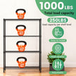 FDW Storage Shelves,Wire Shelving Unit Metal Shelves Heavy Duty Layer Rack Storage Rack Adjustable Utility (Black, 36