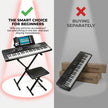RockJam 61 Key Keyboard Piano With Pitch Bend Kit, Keyboard Stand, Piano Bench, Headphones, Simply Piano App & Keynote Stickers 🍁 All In One Marketplace Canada
