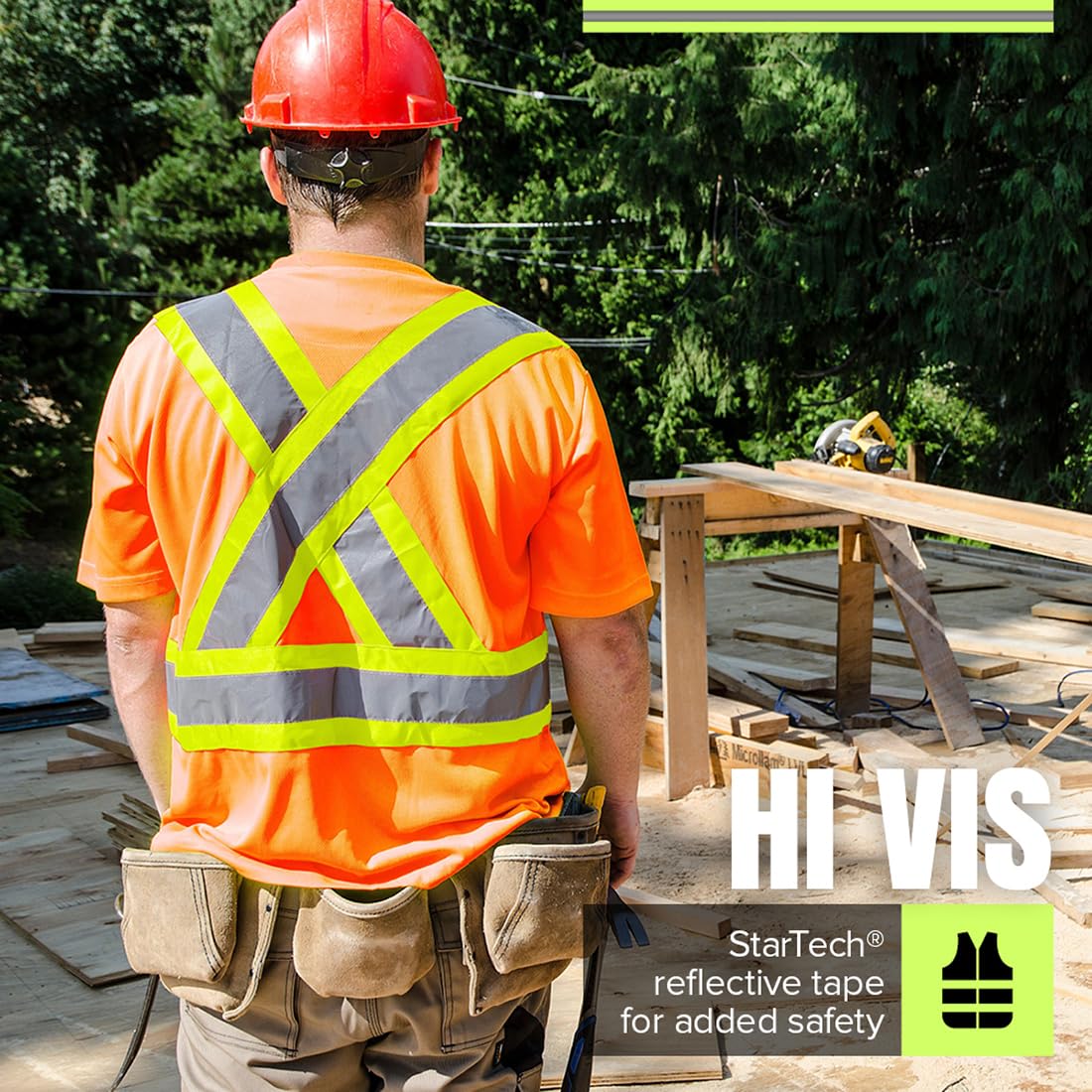 Pioneer High Vis Shirt for Men - Safety T-shirt - Class 2 🍁 All In One Marketplace Canada