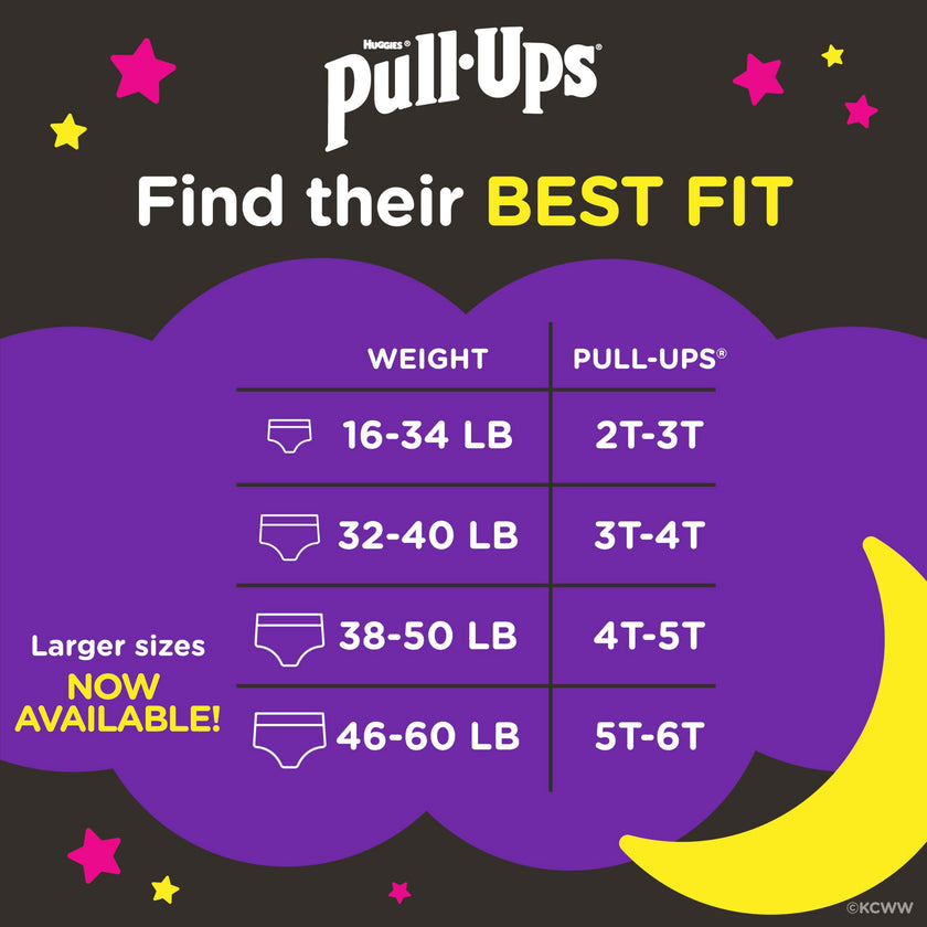 Pull-Ups Girls' Night-Time Potty Training Pants, 4T-5T, 52 Ct, 50 lbs 🍁 All In One Marketplace Canada