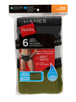 Hanes Mens 6-pack Exposed Waistband Mid-rise Briefs-underwear, White/Black, Large US 🍁 All In One Marketplace Canada