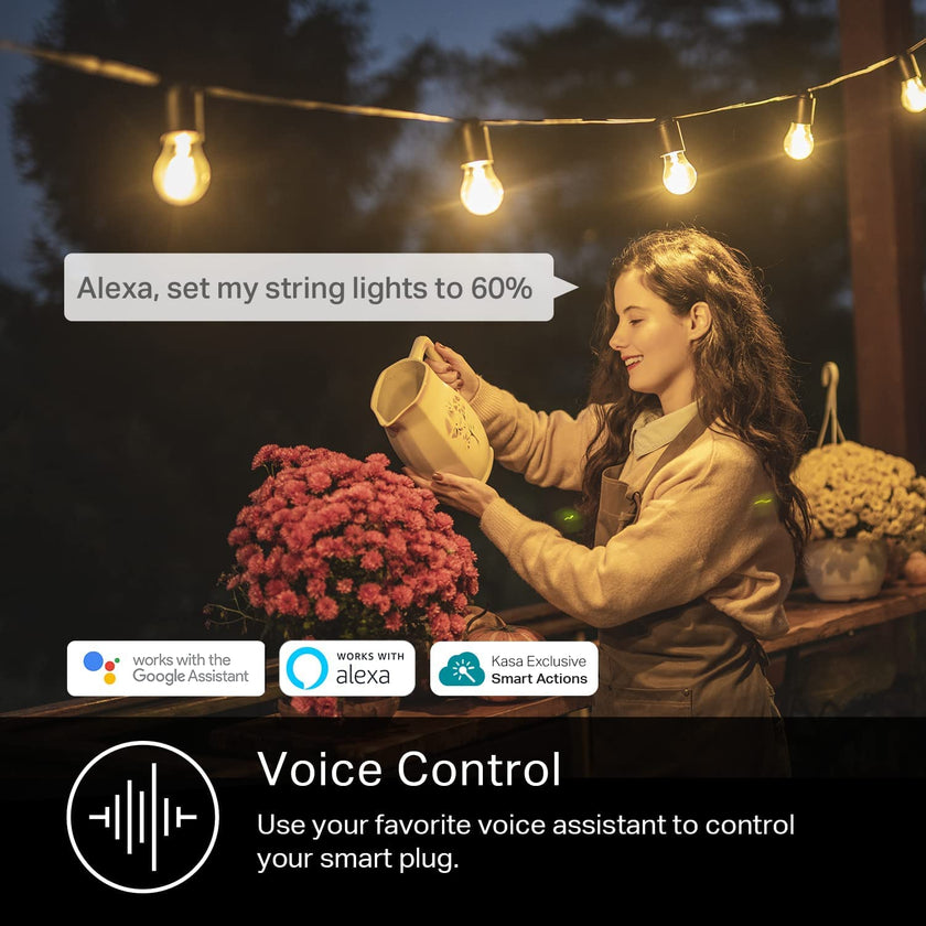 Kasa Smart Outdoor Smart Plug by TP-Link (KP401) - Single Port Smart Home WiFi Outlet, IP64 Weather Resistance, Works with Alexa and Google Home, 2.4GHz WiFi Required, No Hub Required, Black 🍁 All In One Marketplace Canada